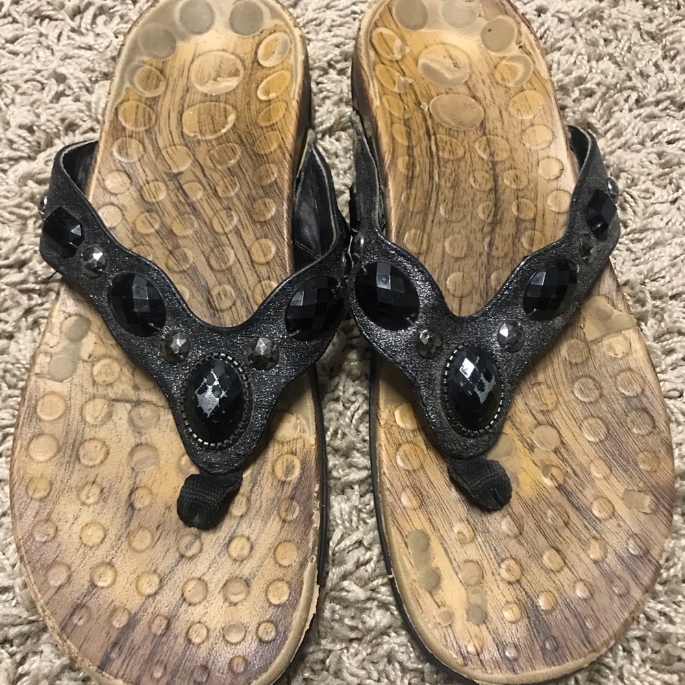 Black Orthaheel sandals